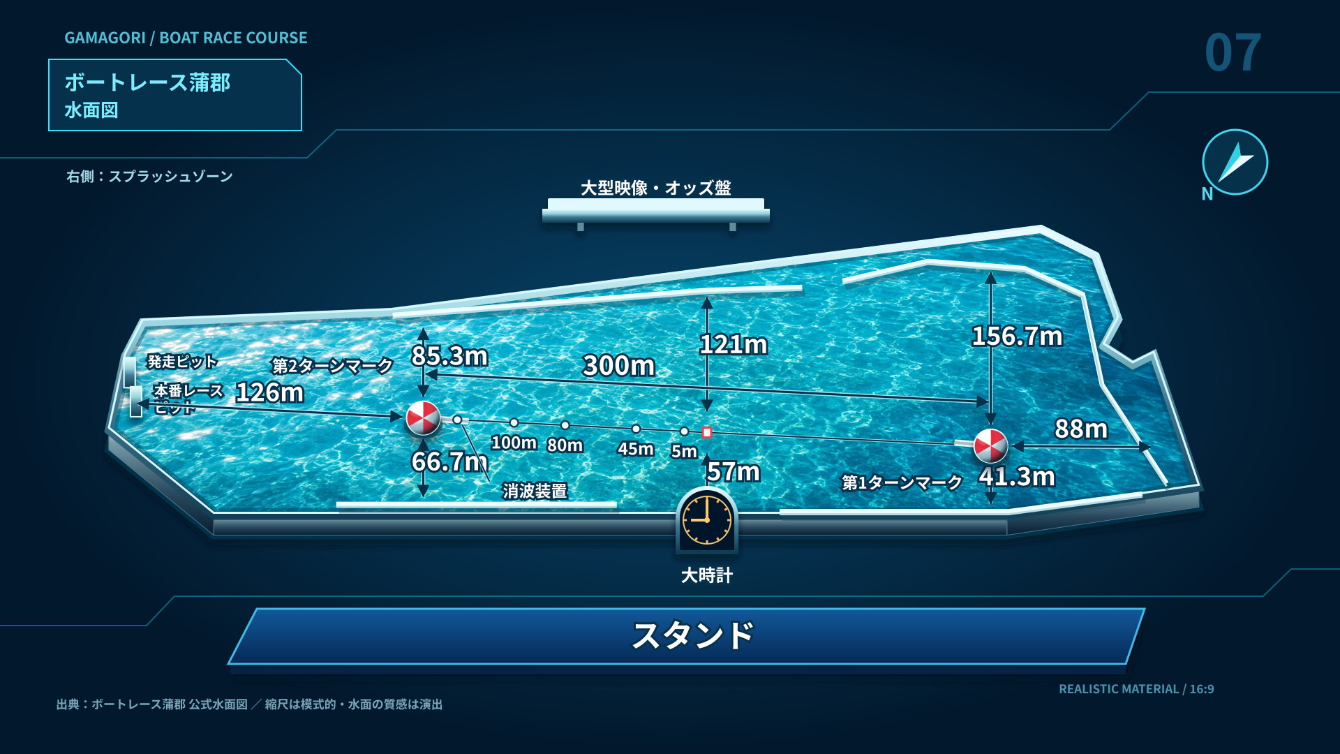 蒲郡 水面レイアウト