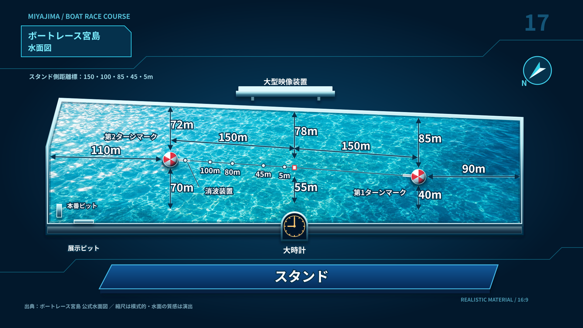 宮島 水面レイアウト